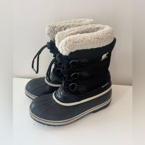 Sorel Sz 2 Boys Yoot Pac Snow Boots Winter Waterproof Felt Linings Black